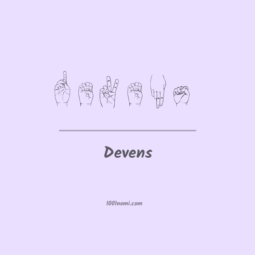 Devens nella lingua dei segni