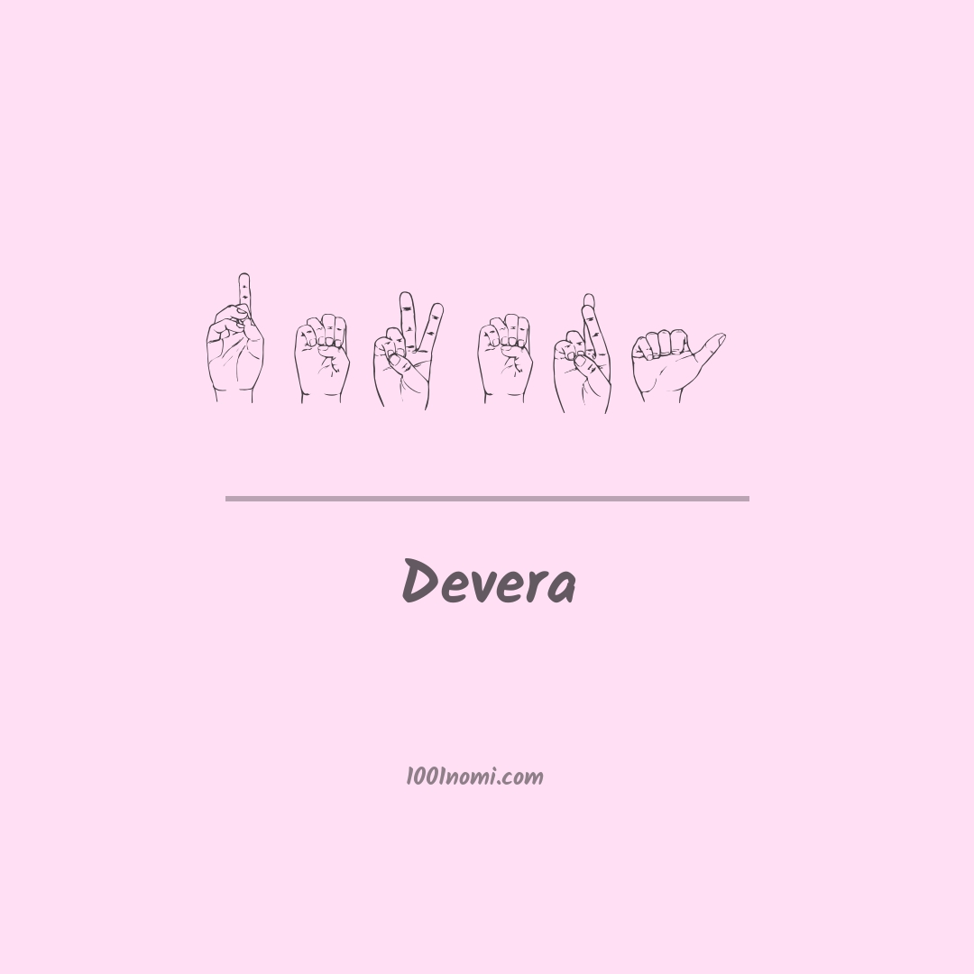 Devera nella lingua dei segni Devera nella lingua dei segni