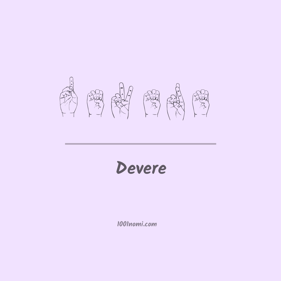 Devere nella lingua dei segni Devere nella lingua dei segni