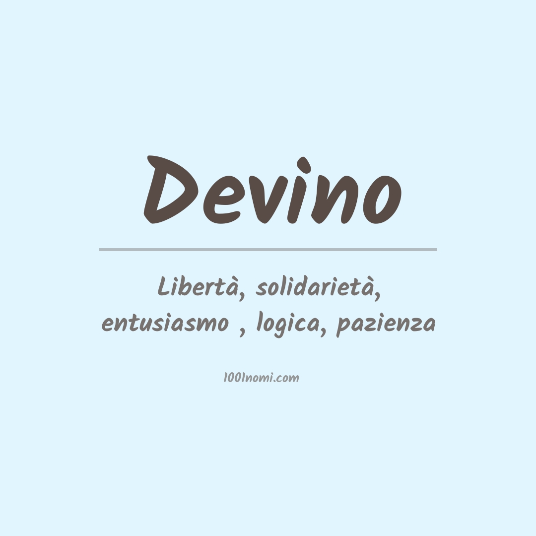 Significato del nome Devino