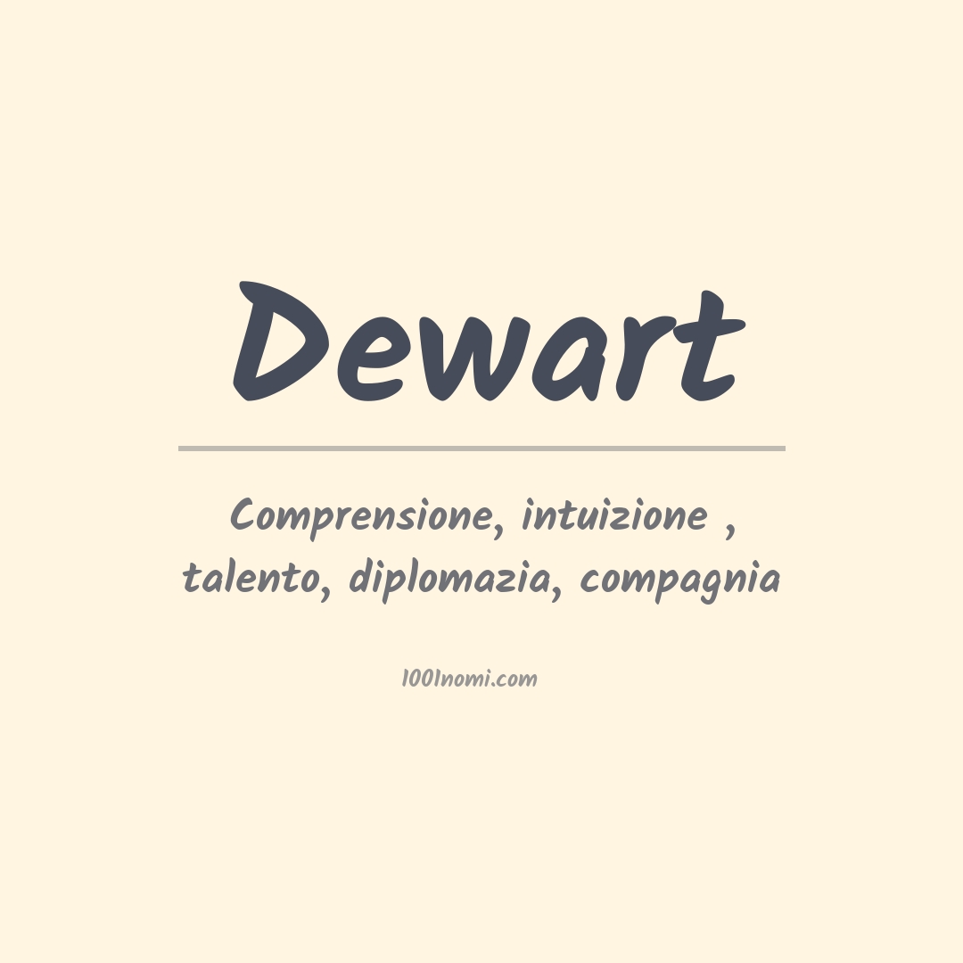 Significato del nome Dewart