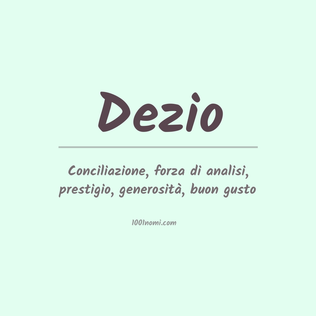 Significato del nome Dezio