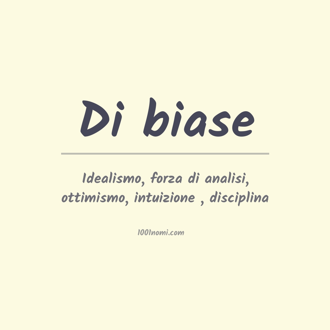 Significato del nome Di biase