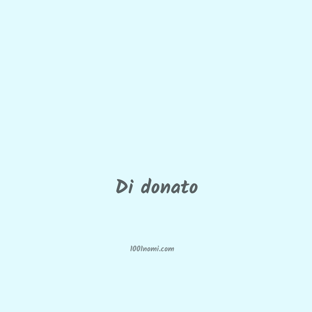 Di donato in cinese Di donato in cinese