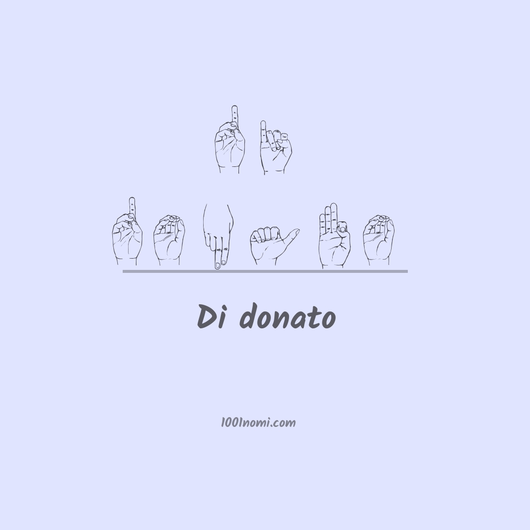 Di donato nella lingua dei segni Di donato nella lingua dei segni
