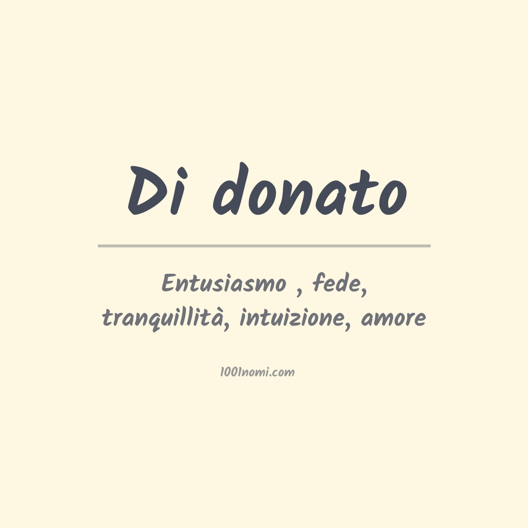 Significato del nome Di donato Significato del nome Di donato