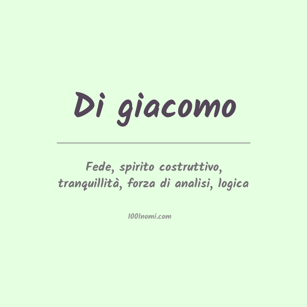 Significato del nome Di giacomo