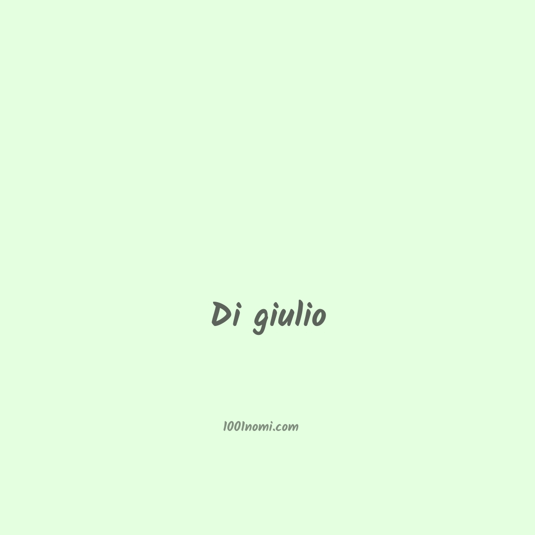 Di giulio in cinese Di giulio in cinese