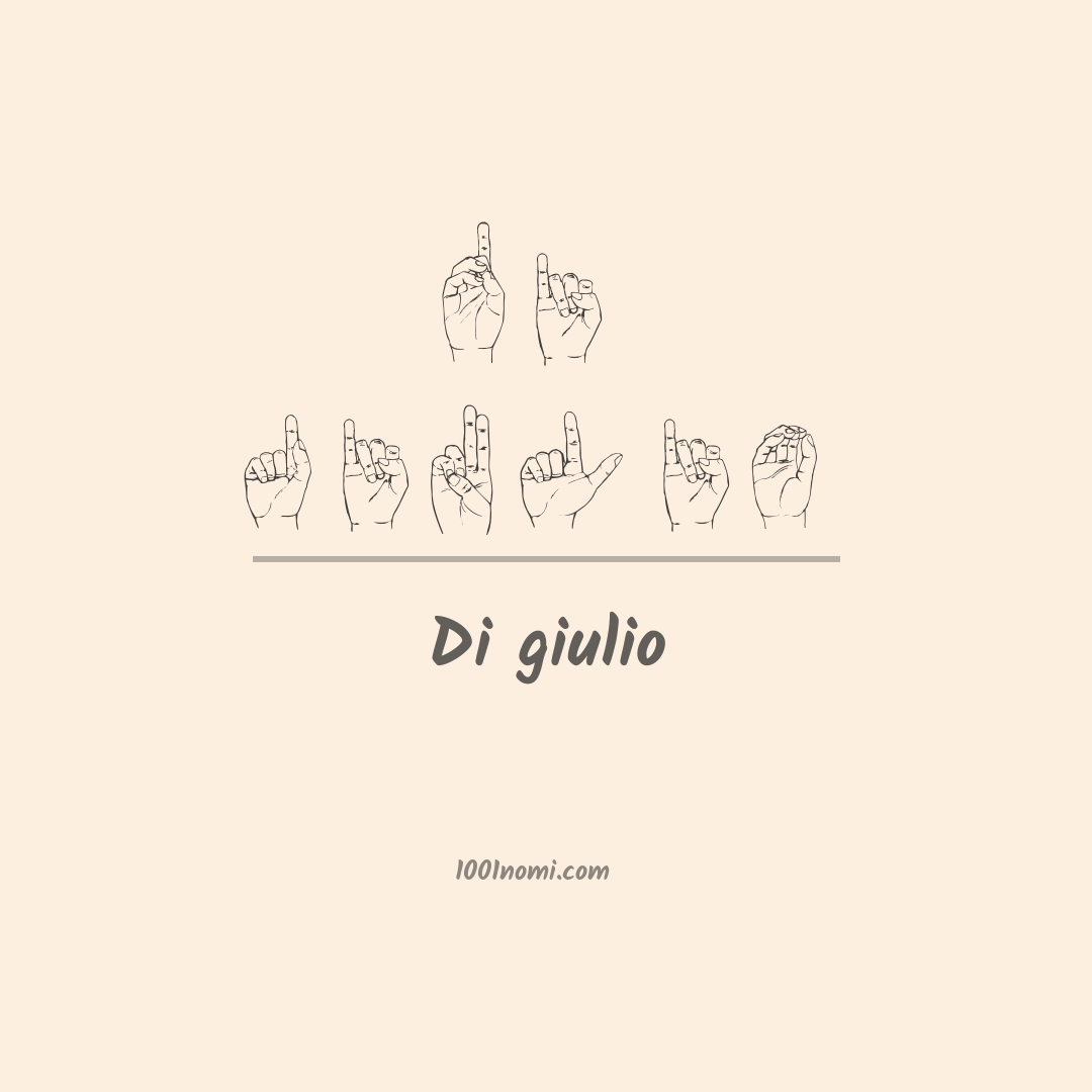 Di giulio nella lingua dei segni Di giulio nella lingua dei segni