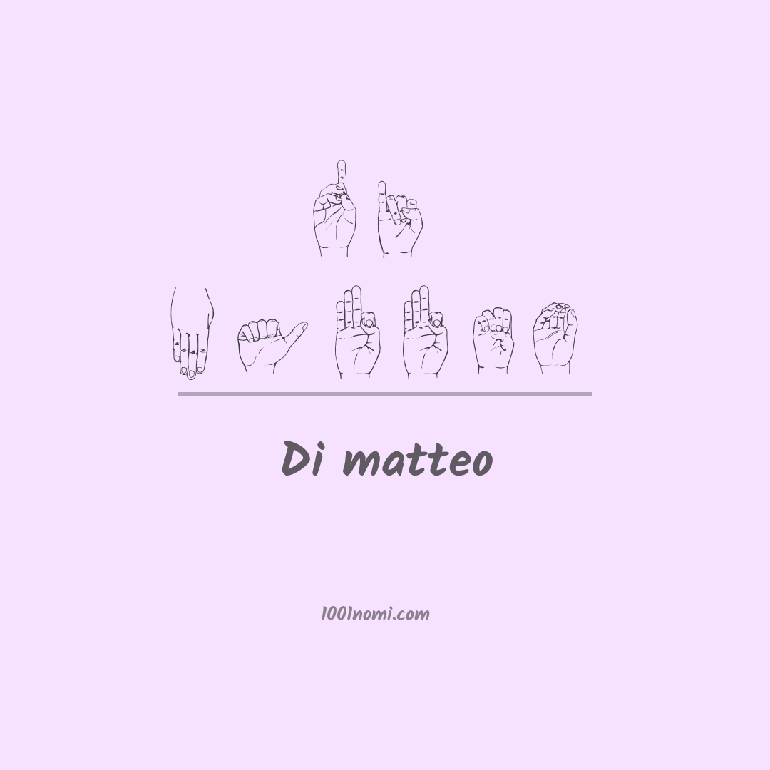 Di matteo nella lingua dei segni