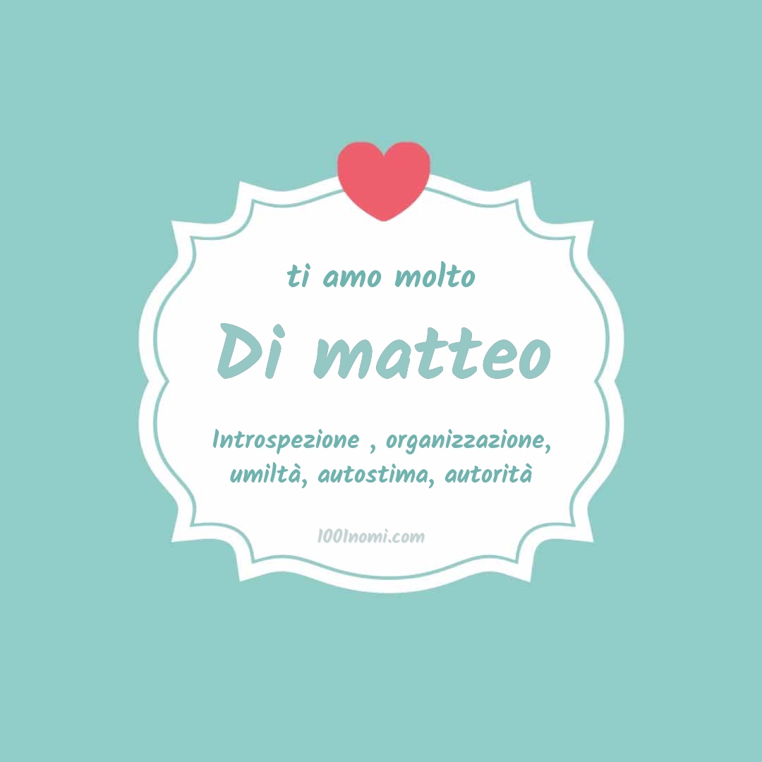 Ti amo molto Di matteo