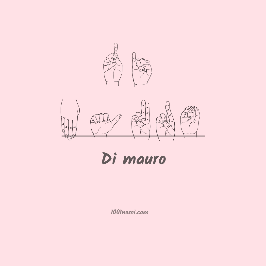Di mauro nella lingua dei segni