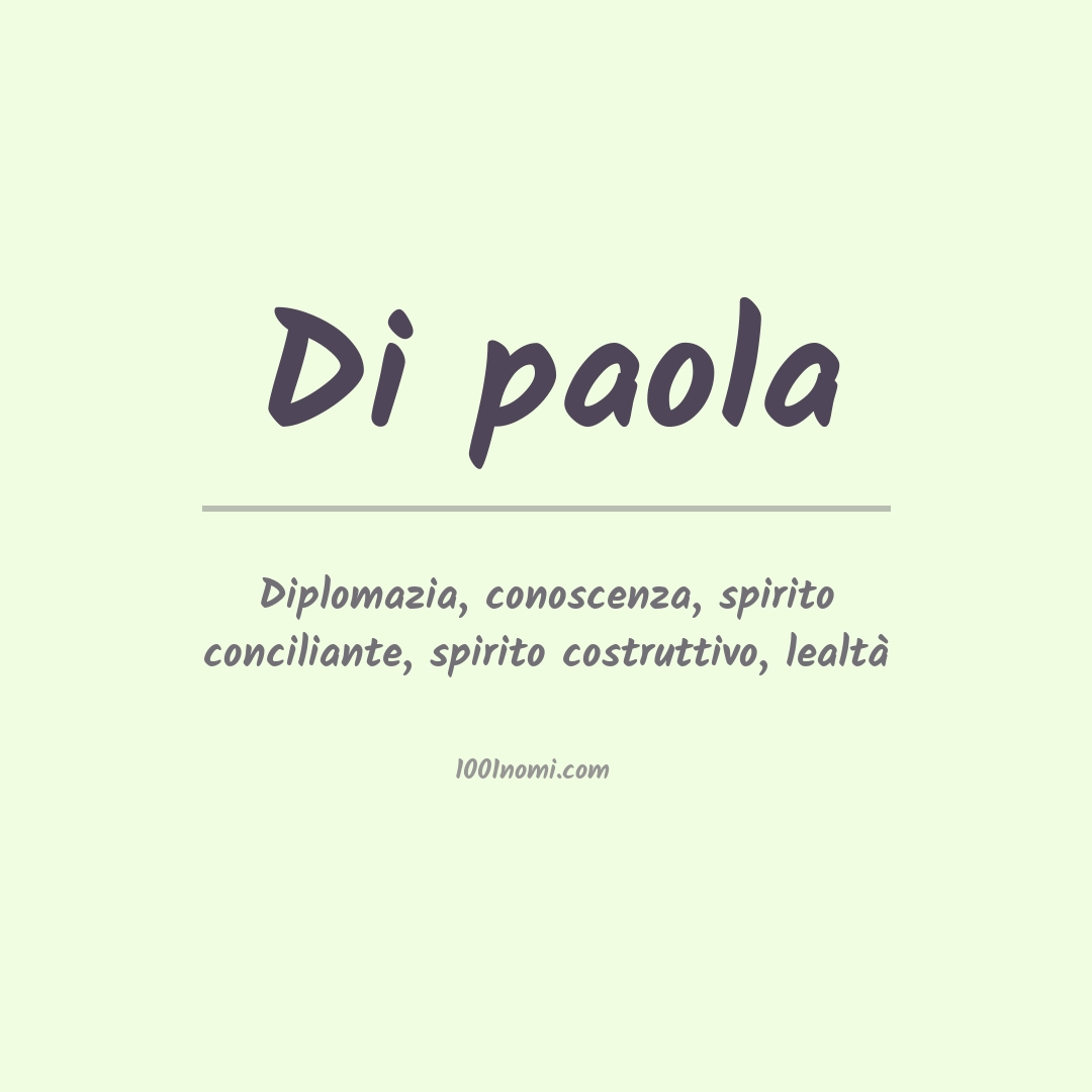 Significato del nome Di paola Significato del nome Di paola