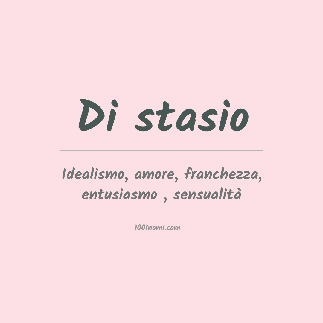 Significato del nome Di stasio