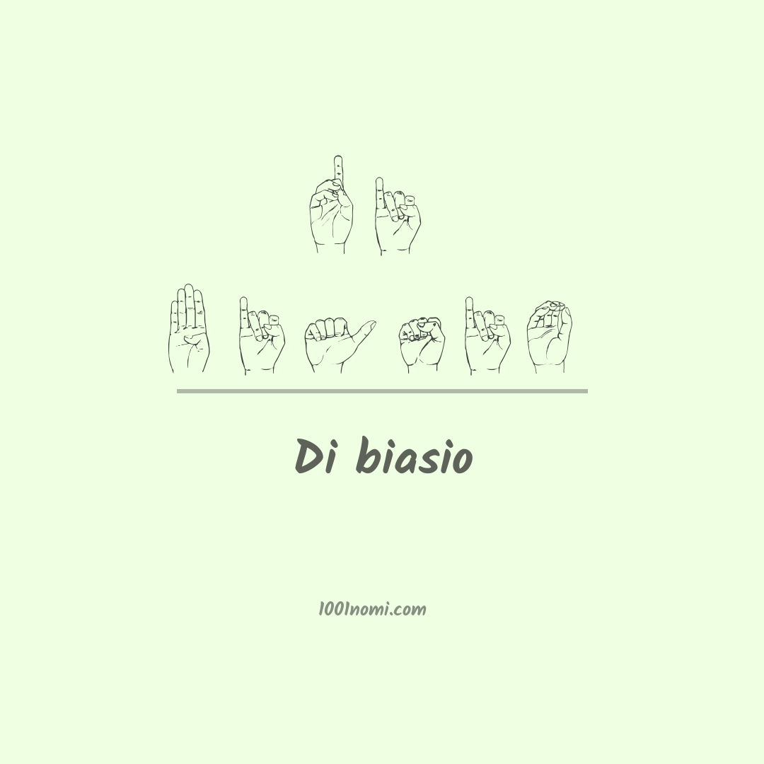 Di biasio nella lingua dei segni Di biasio nella lingua dei segni