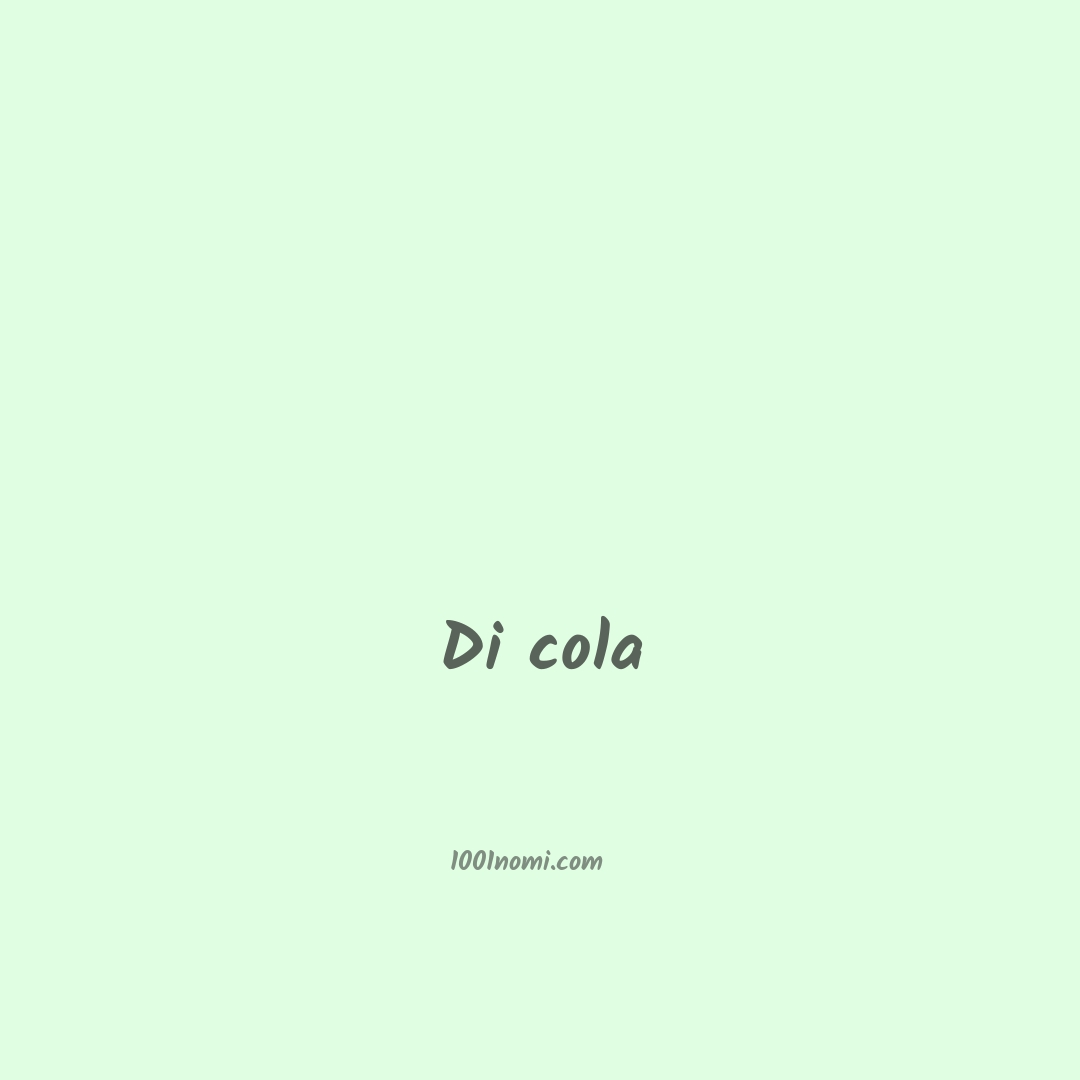 Di cola in cinese Di cola in cinese