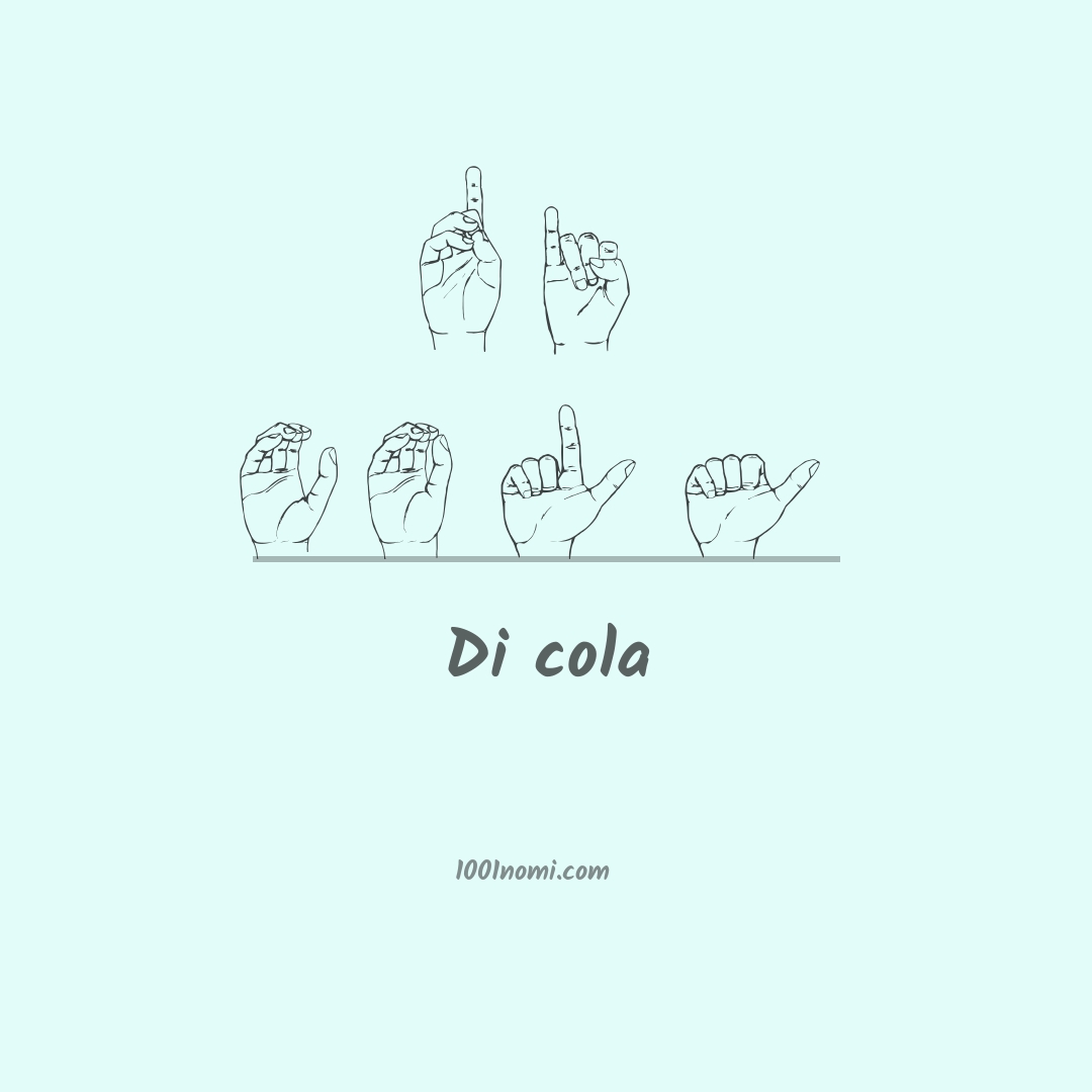 Di cola nella lingua dei segni Di cola nella lingua dei segni