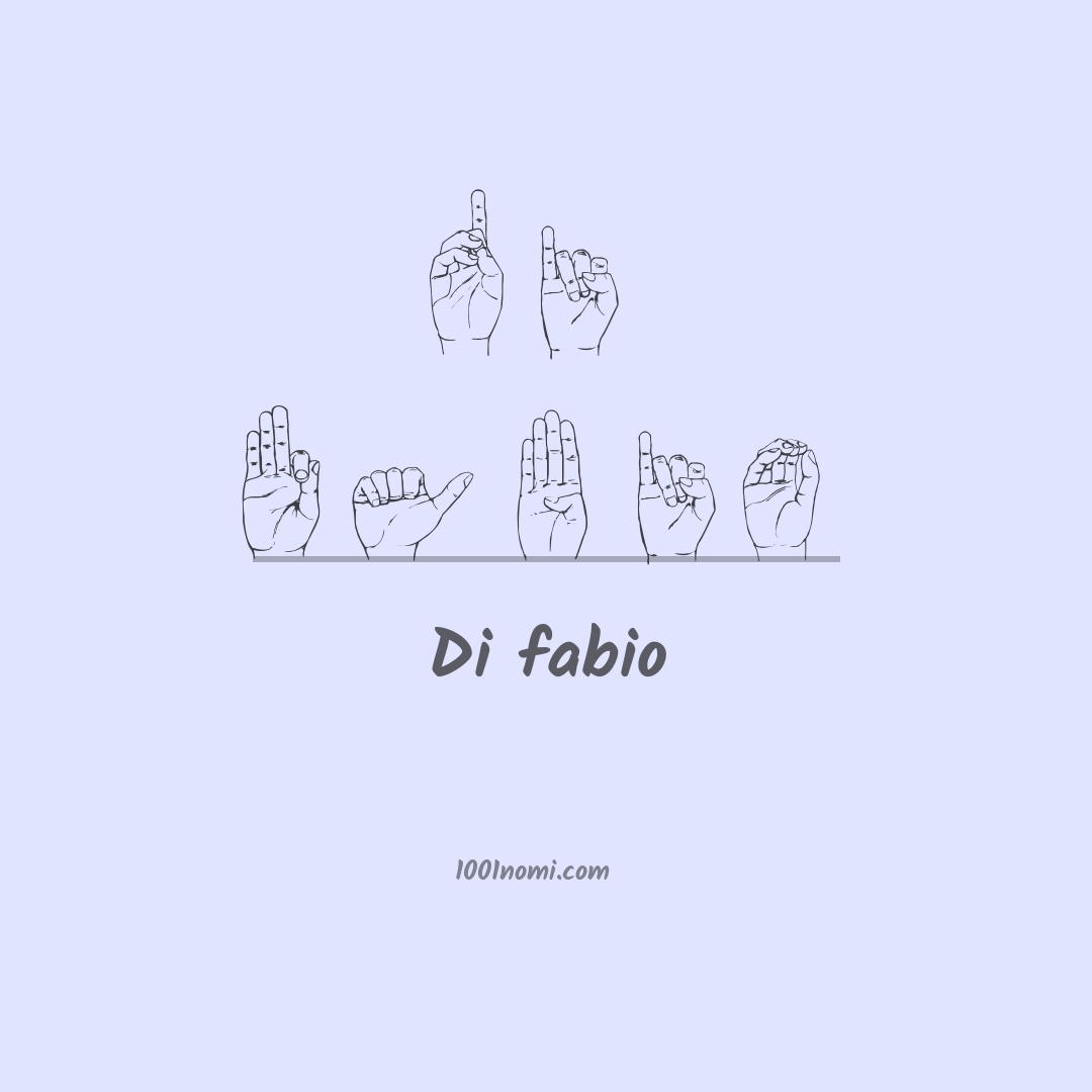 Di fabio nella lingua dei segni