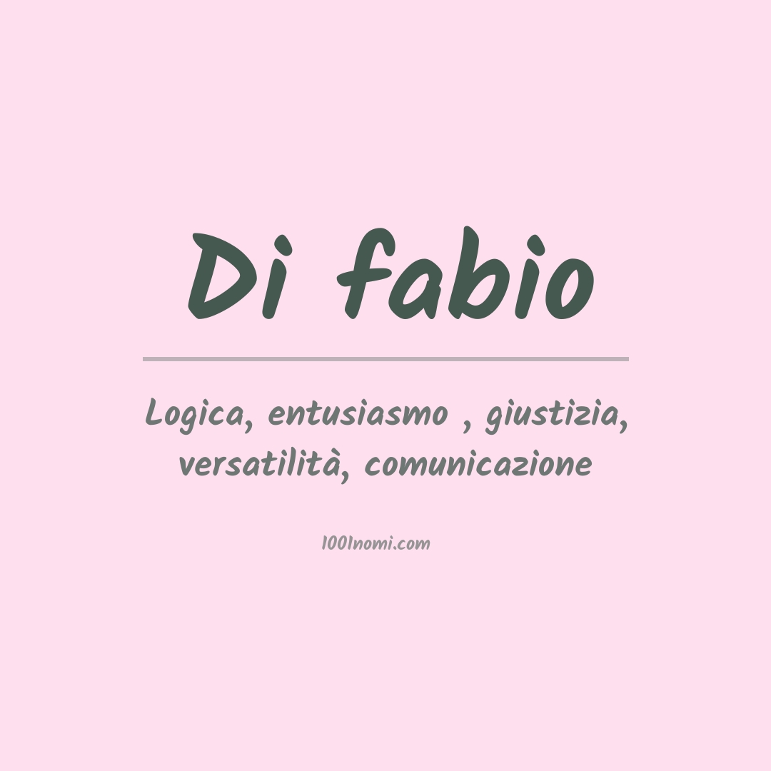 Significato del nome Di fabio