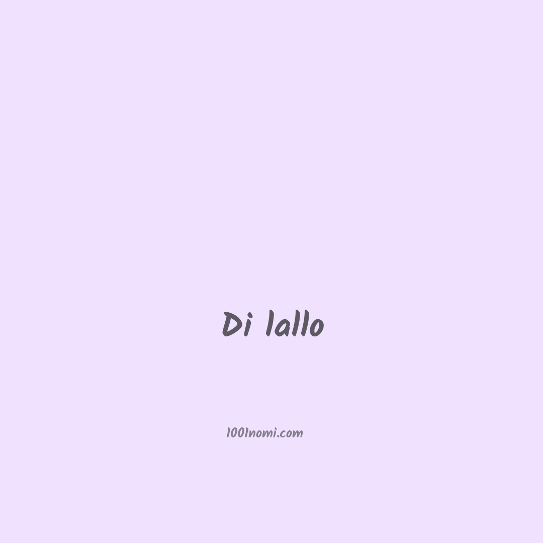 Di lallo in cinese Di lallo in cinese