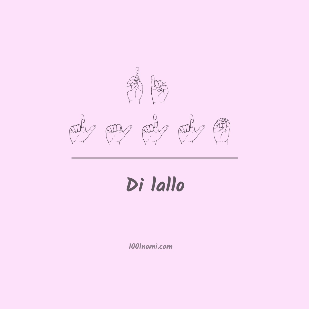 Di lallo nella lingua dei segni Di lallo nella lingua dei segni