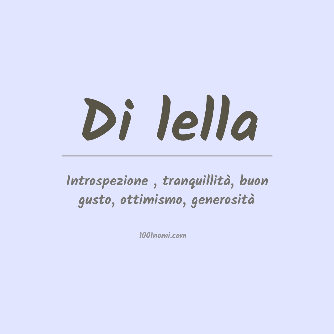 Significato del nome Di lella