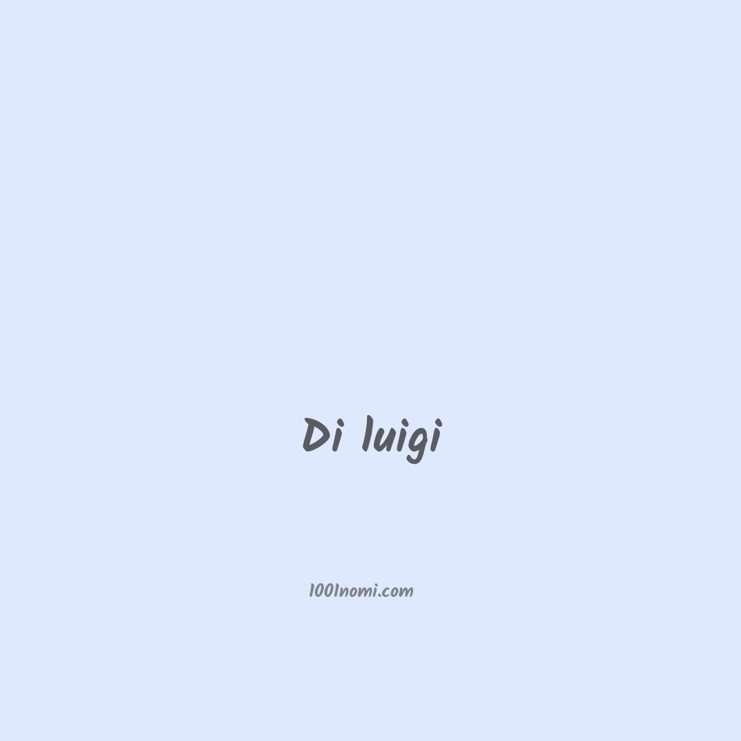 Di luigi in cinese Di luigi in cinese