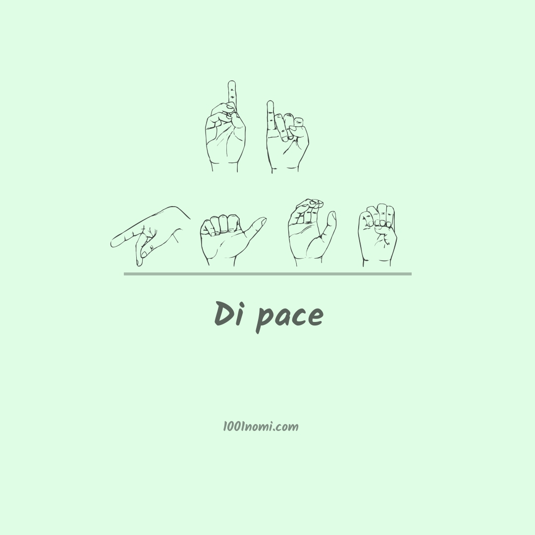 Di pace nella lingua dei segni Di pace nella lingua dei segni