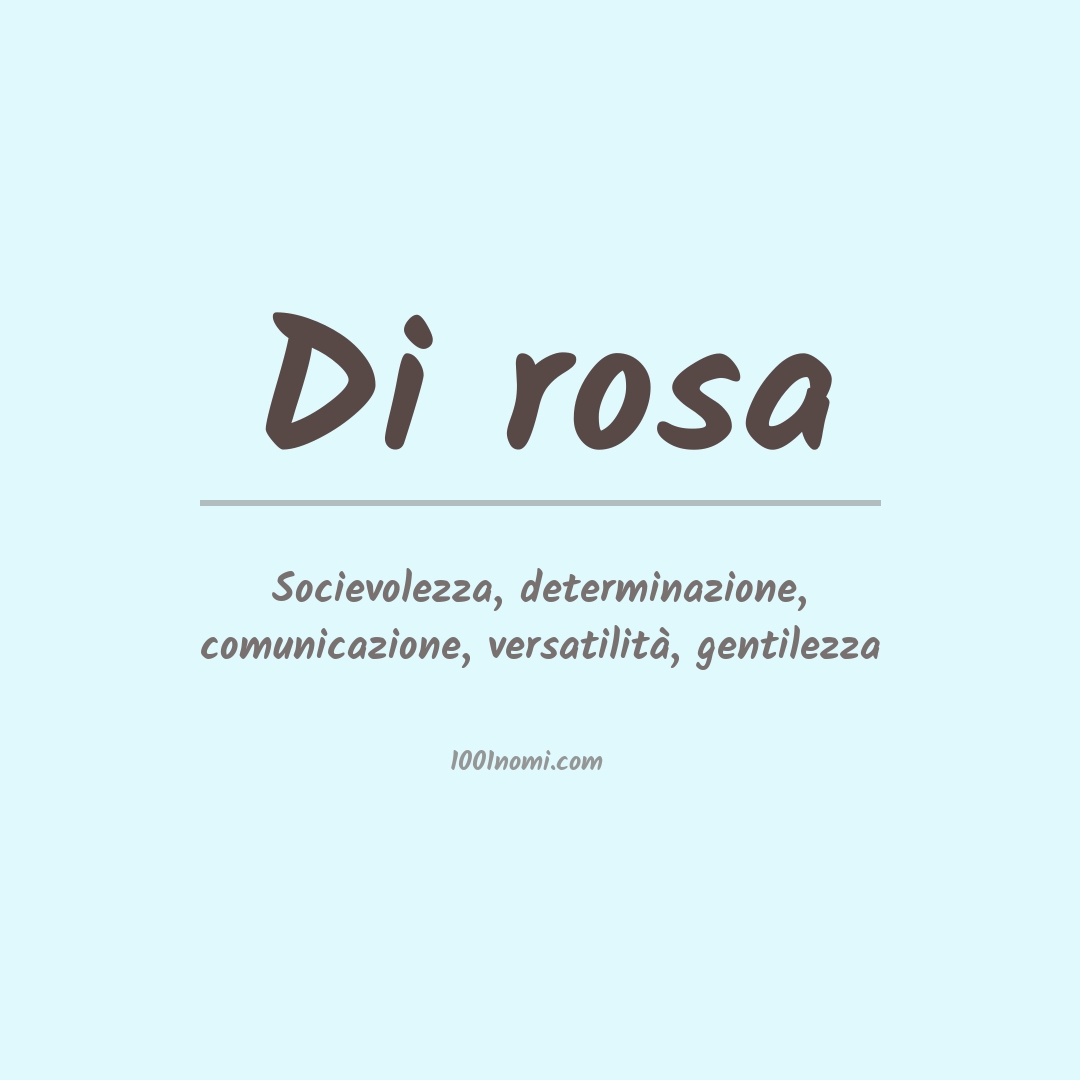 Significato del nome Di rosa