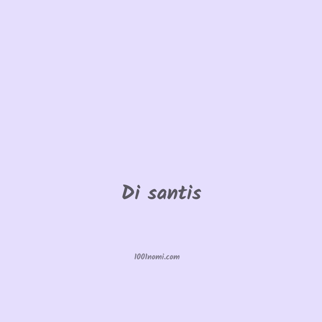 Di santis in cinese