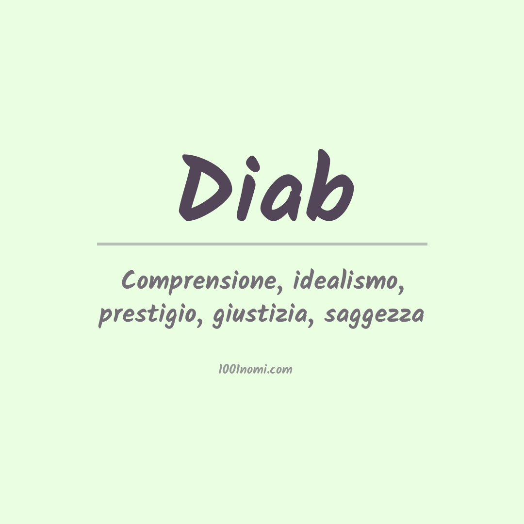 Significato del nome Diab