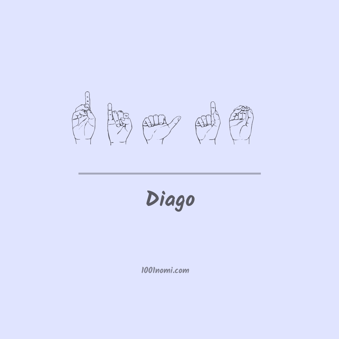 Diago nella lingua dei segni Diago nella lingua dei segni