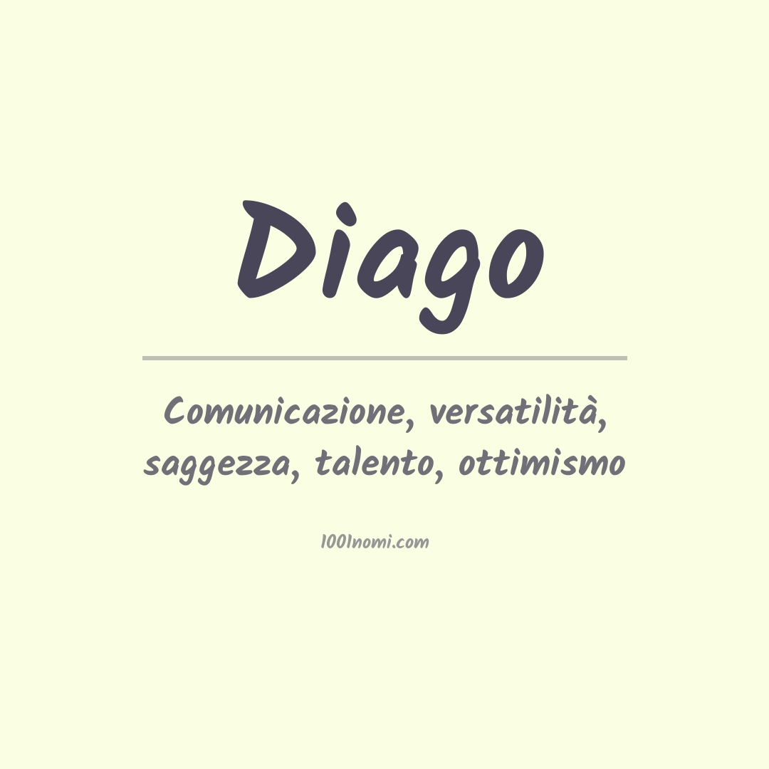 Significato del nome Diago Significato del nome Diago