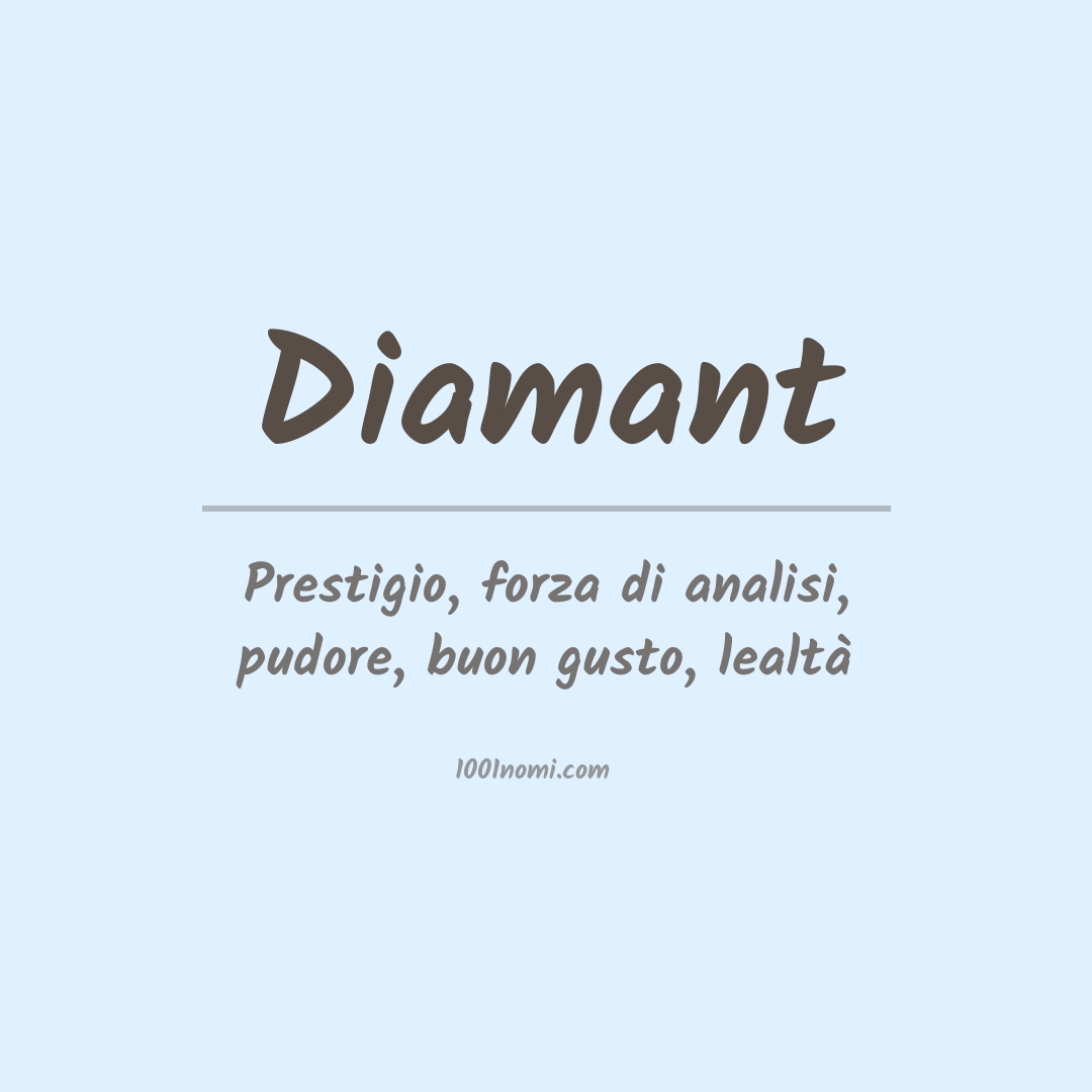 Significato del nome Diamant