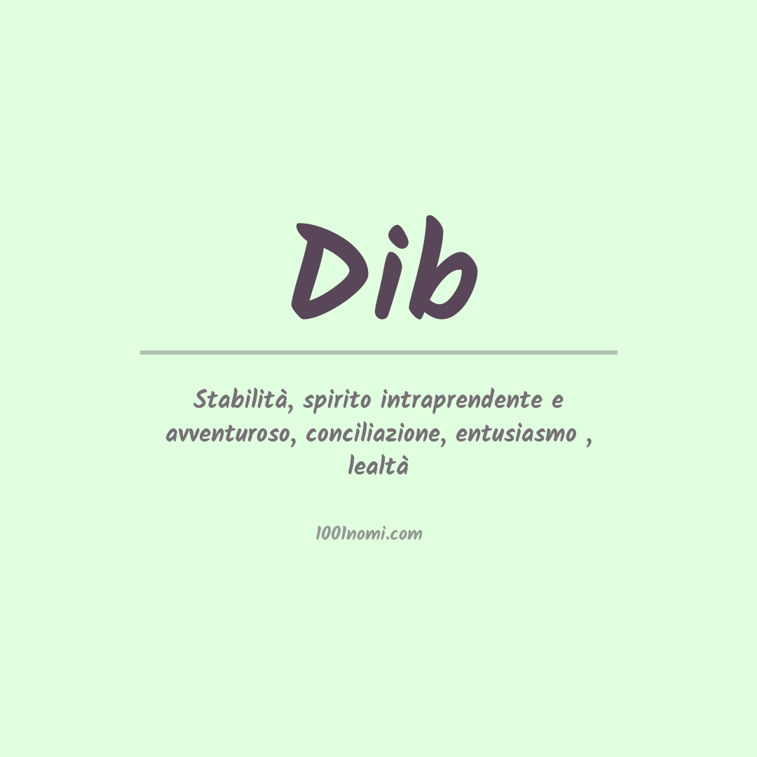 Significato del nome Dib