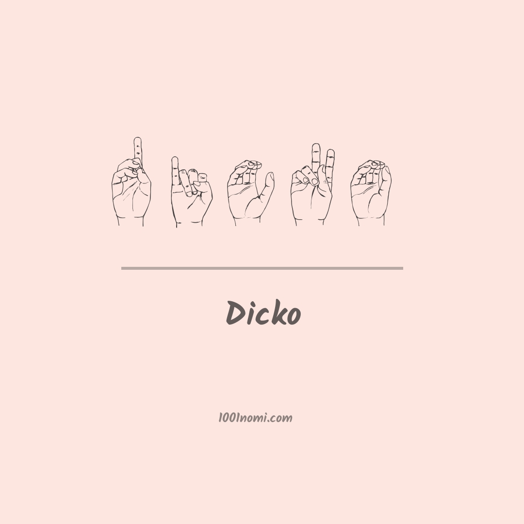 Dicko nella lingua dei segni