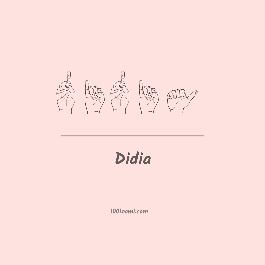 Didia nella lingua dei segni