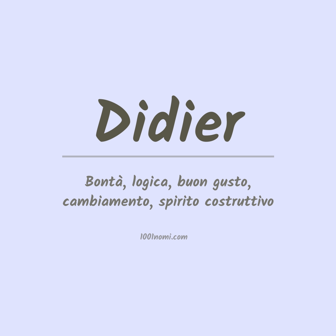 Significato del nome Didier