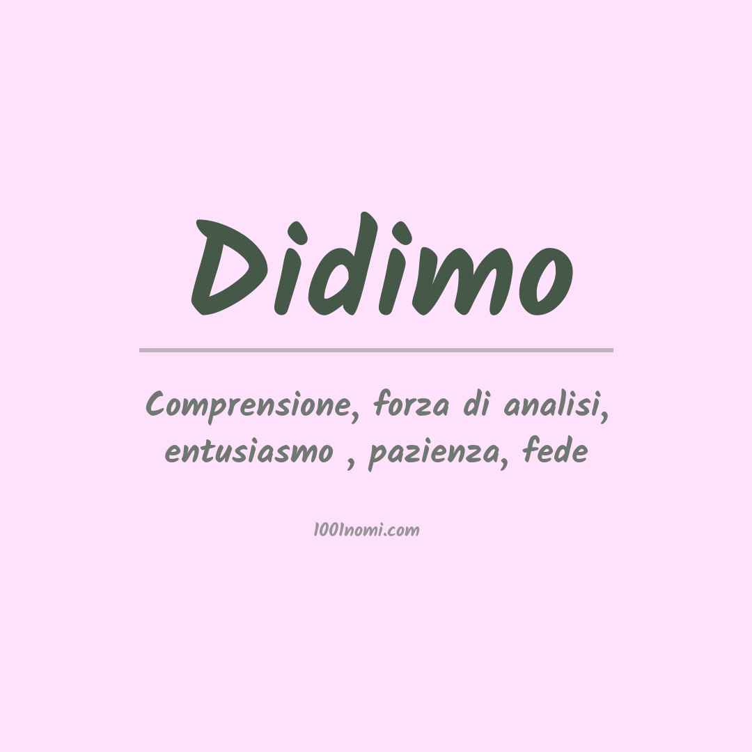 Significato del nome Didimo