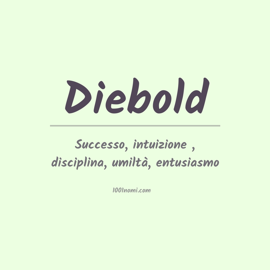 Significato del nome Diebold