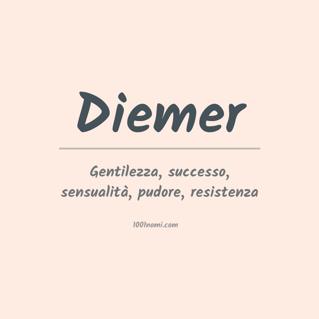 Significato del nome Diemer