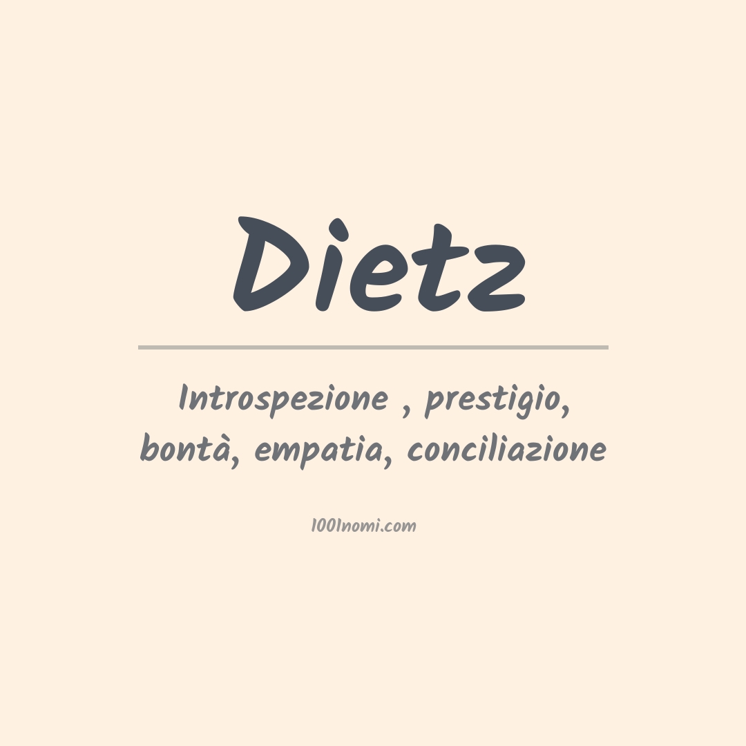 Significato del nome Dietz