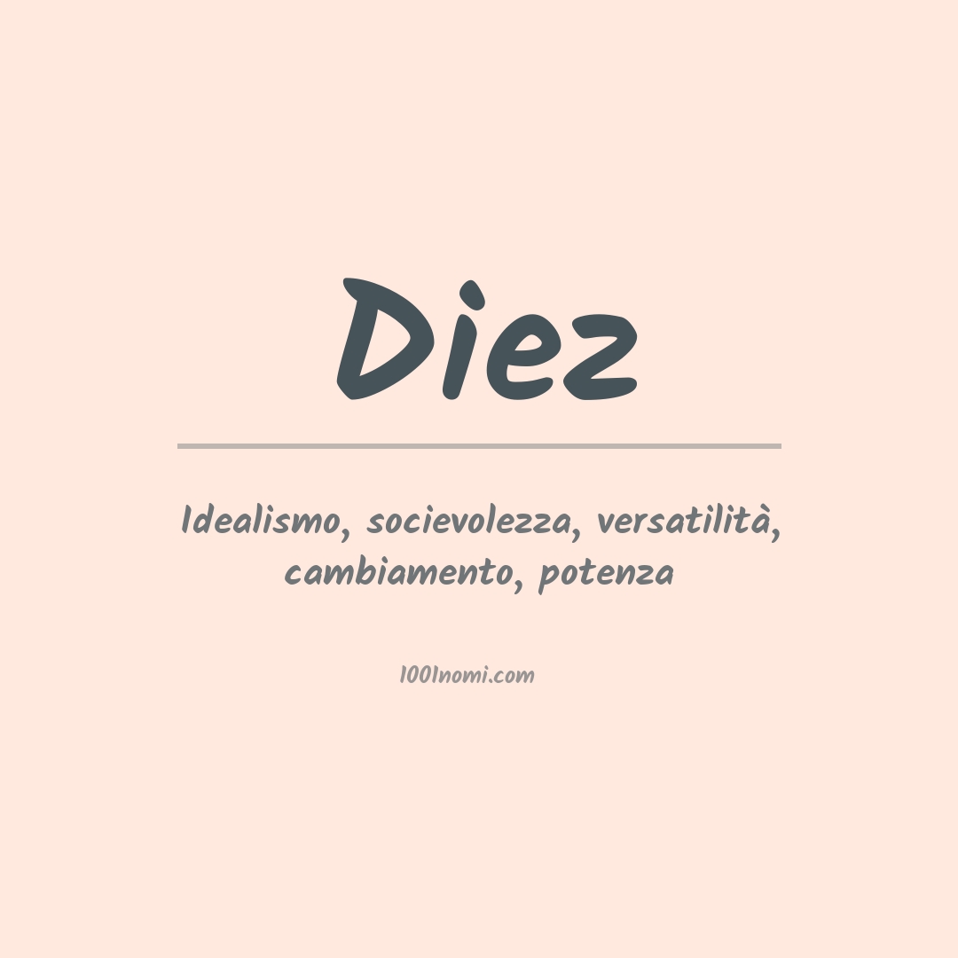 Significato del nome Diez