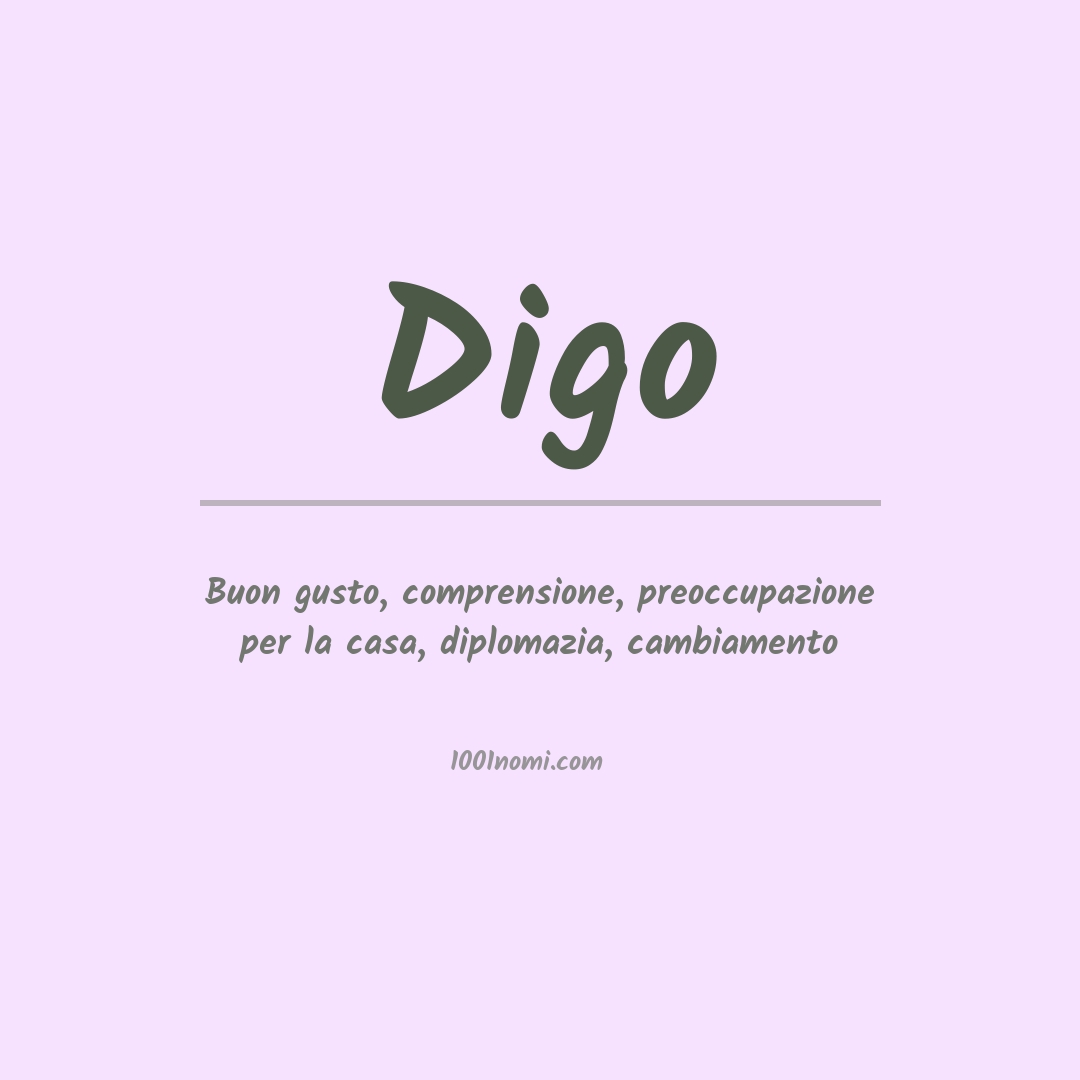 Significato del nome Digo Significato del nome Digo