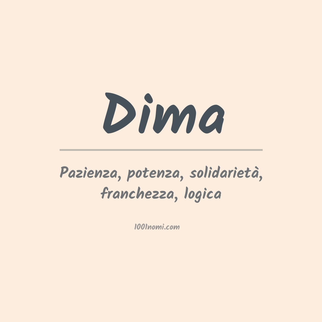 Significato del nome Dima