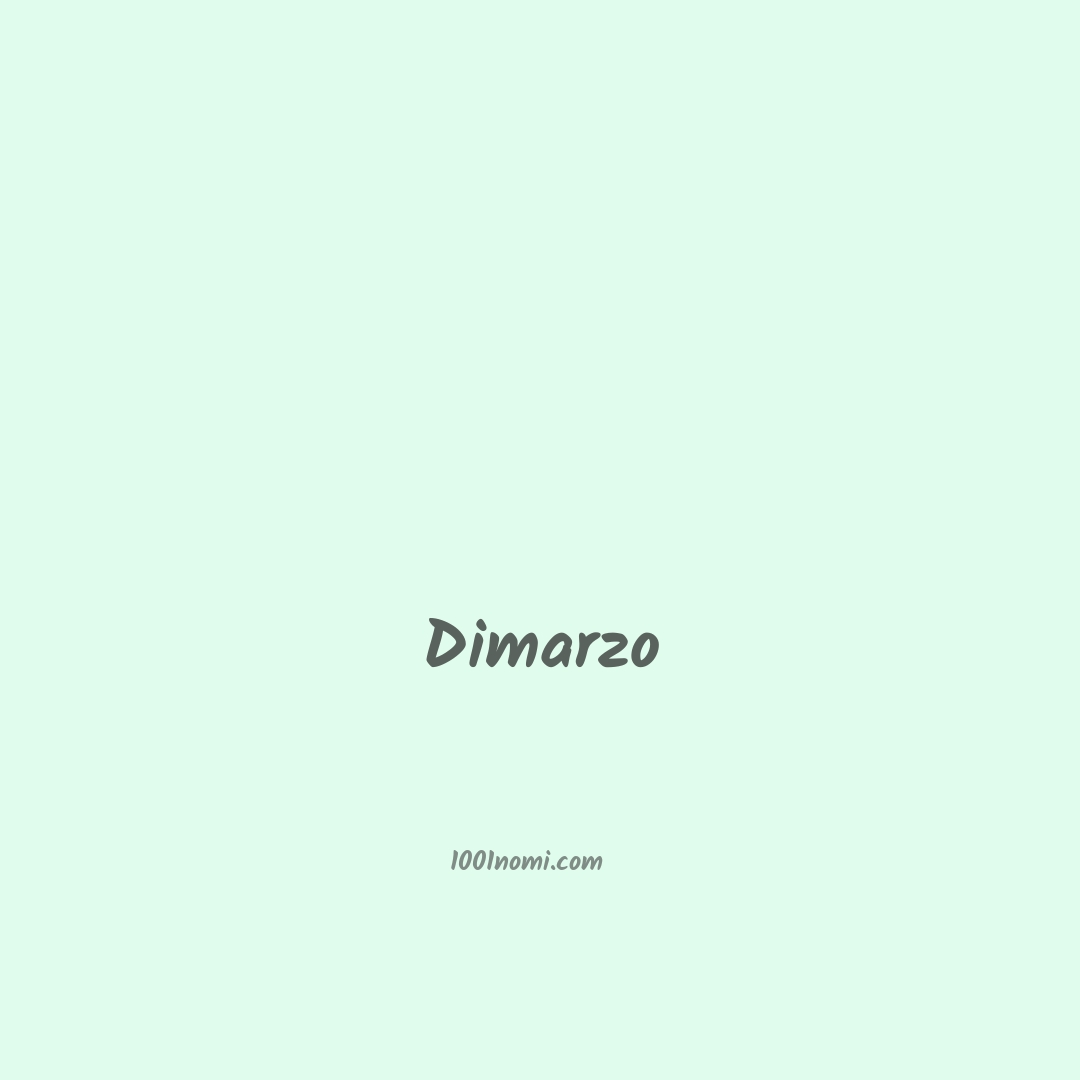 Dimarzo in cinese