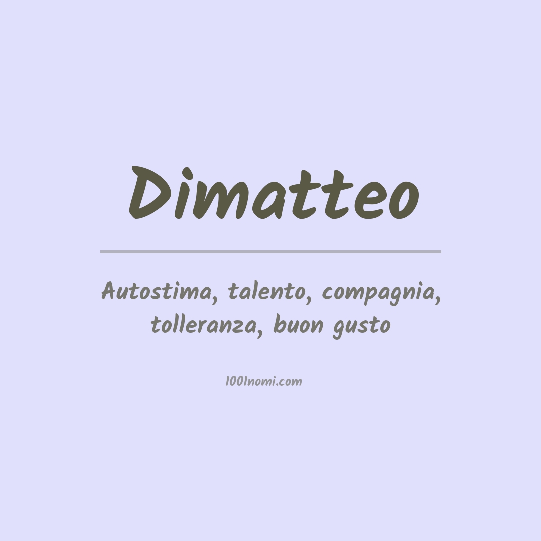 Significato del nome Dimatteo