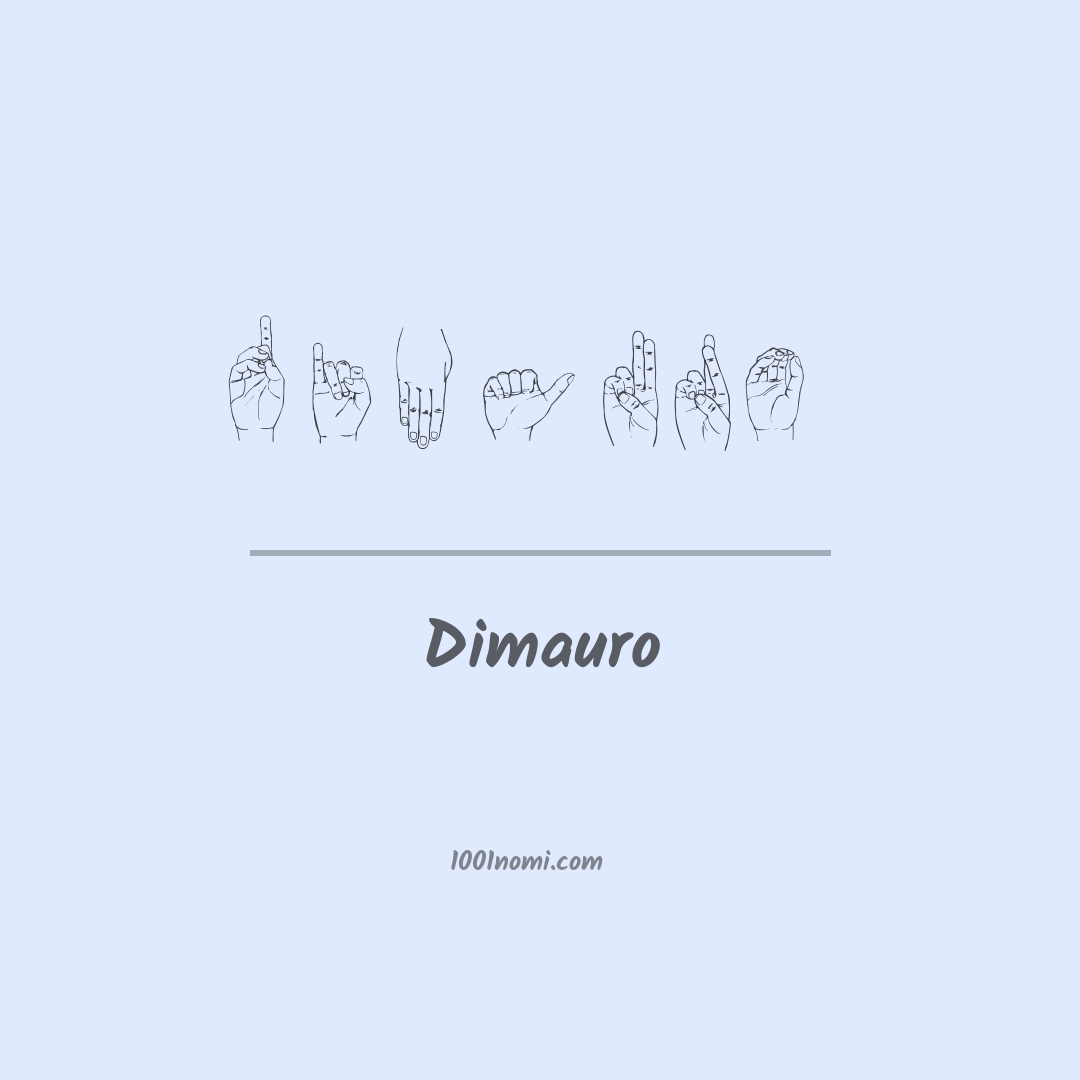 Dimauro nella lingua dei segni