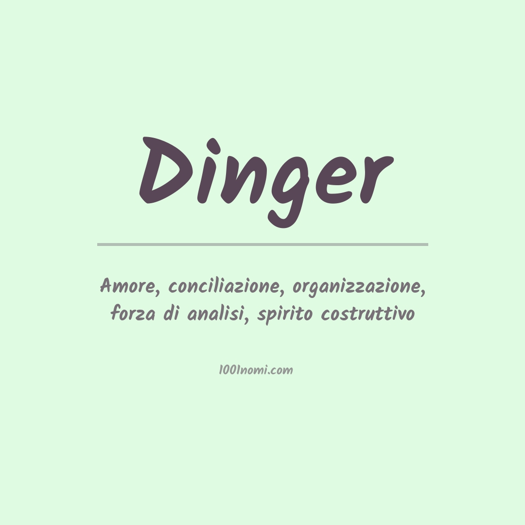 Significato del nome Dinger