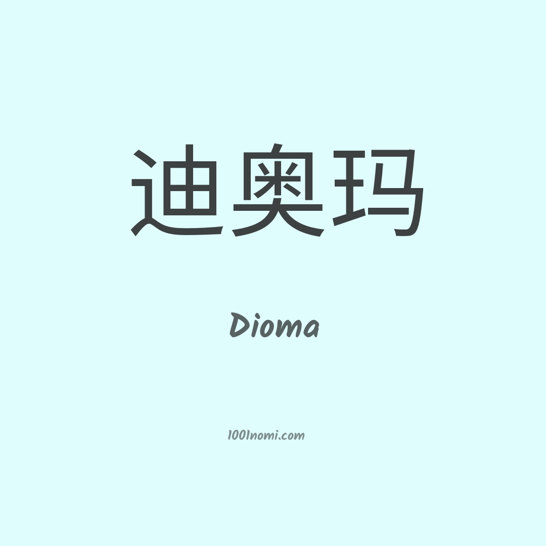 Dioma in cinese Dioma in cinese